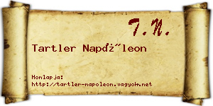 Tartler Napóleon névjegykártya